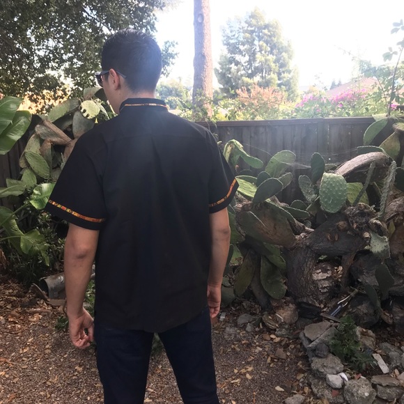 Mexican Guayabera Black - Picture 2 of 2